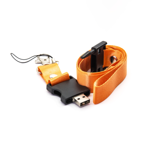 Lanyard USB Drive Orange