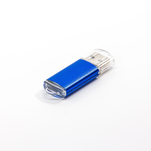 Clear Cap Compact USB Drive Blue