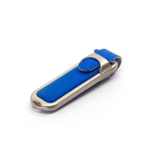 Leather Blue USB Drive