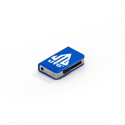 Trimmed Retractable USB Drive Blue
