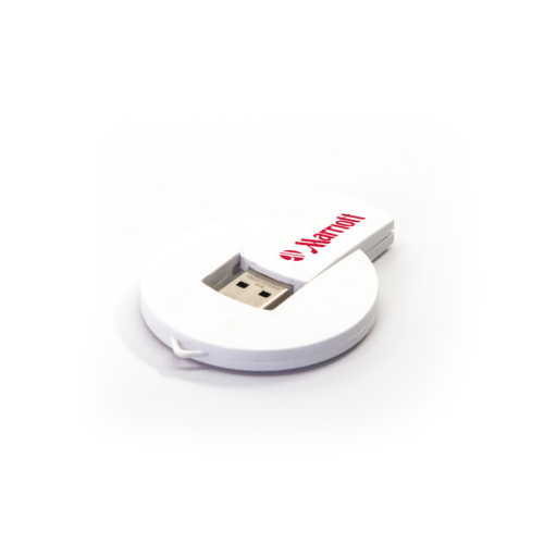 Flip Disc USB Drive White Back