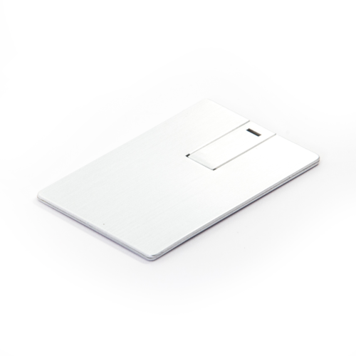 Aluminum Business Card USB Drive Silver