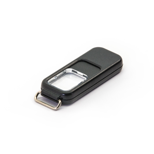 Clear Keyloop Slider USB Drive Black