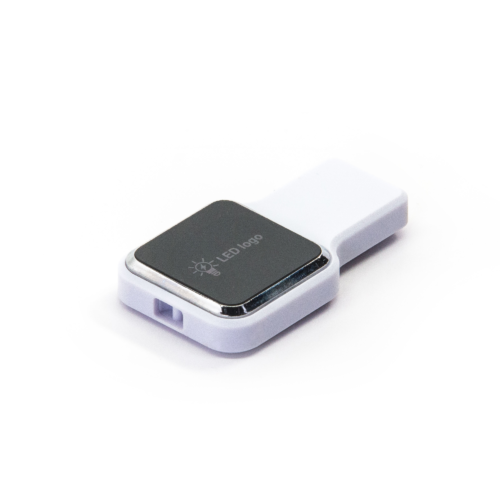 LED Retractable Key USB Drive White