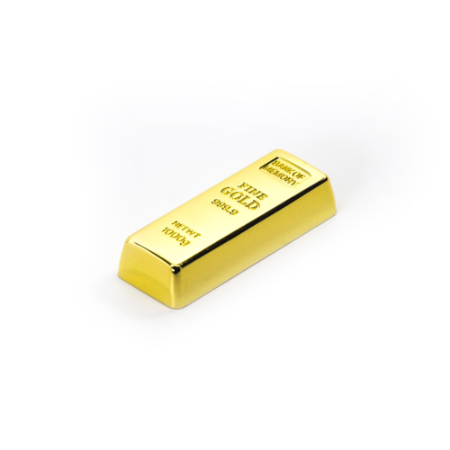 Gold Bar Retractable USB Drive