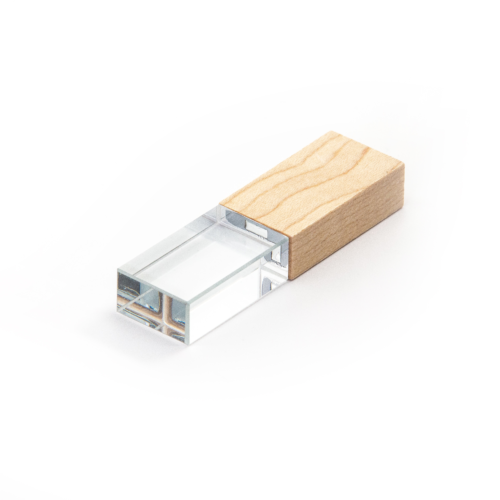 Wood Rectangular Crystal