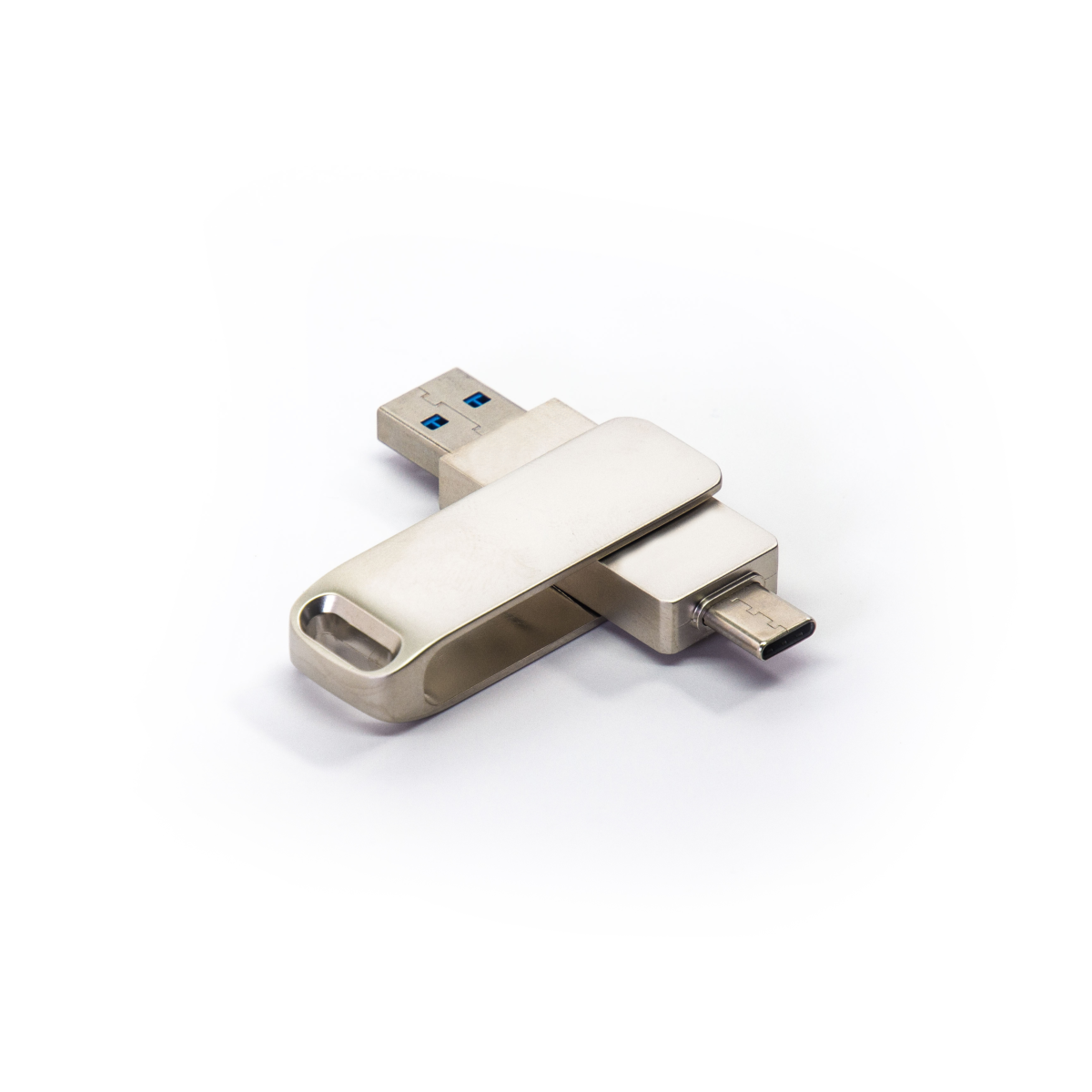 OTG Type C Metal Swivel USB Drive Open