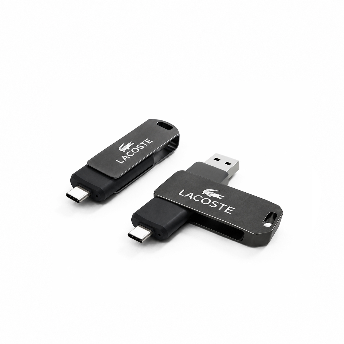 OTG Type C Metal Swivel 2 Drive Black