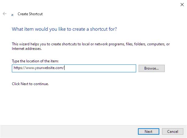 Create Windows Shortcuts